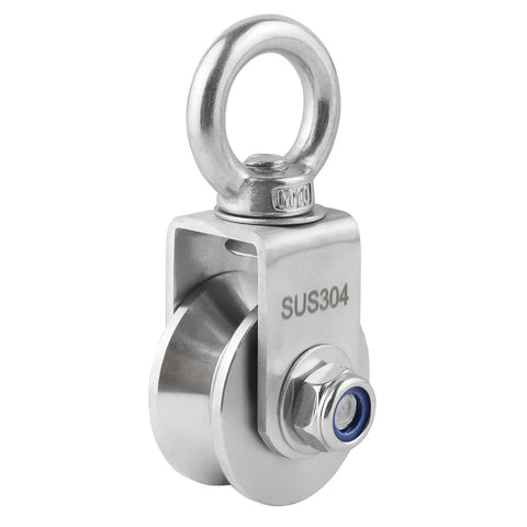 Cable Pulley Wheel Swivel Single Pulley Block For Gym Equipment Heavy Duty Stainless Steel SUS304