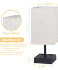 Three Color Touch Table Lamp With Dimmable Brightness And 2700K 4000K 5000K Color Temperature USB Ports And AC Outlets Black Base Beige Shade Bedside Nightstand Light With Bulb Included Easy Tap Control To Set The Mood