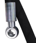 Heavy Duty Hydraulic Top Link Cat 2 2 With Locking Block Includes Two Hoses And Two Way Check Valve Extends From About Twenty Two And Three Eighths Inches To About Thirty Three And One Half Inches Compatible With Tractors And Excavators, close-up of metal eye end