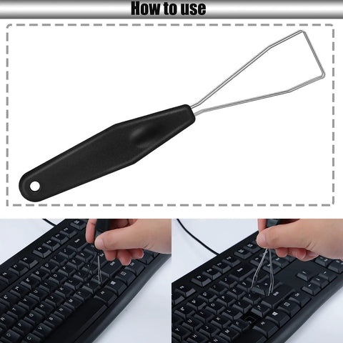 Nine Piece Keyboard Lube And Switch Extraction Kit With IC Extractor Key Cap Puller shown removing keycaps