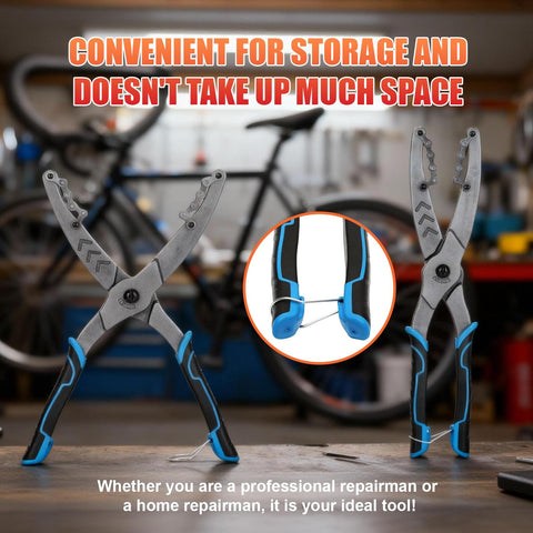 Universal Cassette Removal Tool For 7 To 12 Speed Bikes Chain Whip Alternative Forged Steel Pliers With Non Slip Handle Ergonomic One Hand Operation And Spring Loaded Safety