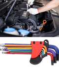 Top Grade Hex Key Set With Colorful Ball End Metric Wrench Kit Made From Tough Cr V Steel For Bike Furniture And Electrical Repair Fixing Jobs, 10mm set in car engine
