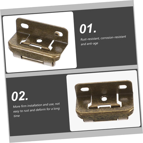 4 Pack Self Closing Cabinet Hinges With Soft Close For Kitchen Cupboards And Cabinet Doors Antique Bronze Finish Quiet Close Hardware Compatible With Most Furniture Cabinets, detailed front view.