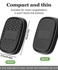 Front and back view of compact, thin Golf Rangefinder Holder With Magnetic Mounts, 5cm high, 3.7cm wide, for secure cart attachment.