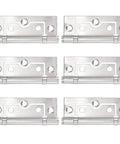 Stainless Steel Door Hinge Set Six Pcs Flat Open 360 Degree Pivot With Silent Rotation 8x3.3cm for Doors and Cabinets