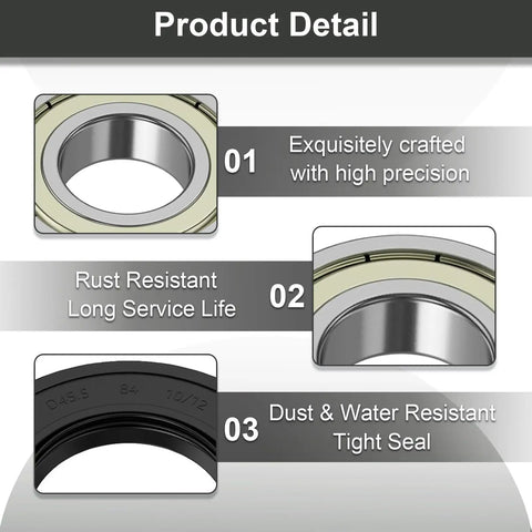 Heavy Duty Front Load Washer Bearing And Seal Kit Quiets Loud Grinding Kills Stubborn Leaks Hassle Free Installation smooth precision seal