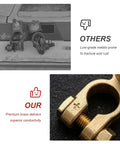 Slick SAE To JIS Battery Terminal Converters 2 Piece Quick Release Top Post Clamps, brass material comparison.