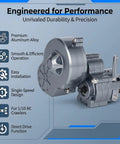Aluminum Alloy RC Transmission Gearbox Kit for 1 to 10 Scale Crawlers, showing durable design and smooth single speed power transfer.