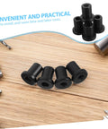 Heavy Duty Carbon Steel Barn Door Track Clamps Set 4 Pcs Spacers For Easy Installation Sliding Barn Door Hardware on wooden surface