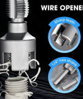 Dual Function Pipe Threading Tool Set For One Half And Three Quarter Inch Pipes With Internal And External Threads Integrated Cutting Electric Drill Compatible PVC Water Pipe Threader Kit Two Piece Set showing sharp teeth and hex shank