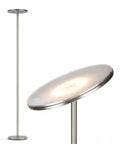 Super Bright LED Floor Lamp Torchiere For Living Room And Office Dimmable Tall Standing Lamp With Warm 3000K Glow 2190 Lumens Brushed Nickel Finish