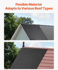 Flexible Tough As Nails 10 X 15 Ft Roll Roofing With 45 Mil EPDM Rubber Membrane for various roof types.