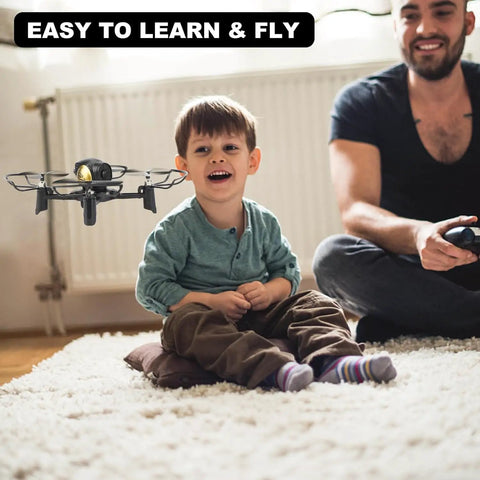 Child enjoying DIY Mini Drone Kit For Kids And Beginners Build Your Own RC Quadcopter With Altitude Hold Headless Mode Indoor Outdoor STEM Learning And Early Flight Courses Ideal For Bulk Educational Orders