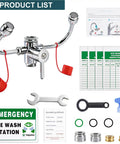 Eyewash Faucet Attachment Kit For Sink Mount Easy Install Emergency Eye Wash Station With Universal Adapters OSHA Approved