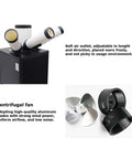 Heavy Duty Outdoor Industrial Air Conditioner Featuring Extendable Exhaust Hose For Shops And Warehouses Pumping Out Serious Chill Throughout The Summer Season In Sleek Black Finish with adjustable air outlets.