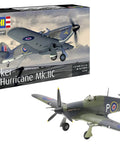 Hawker Sea Hurricane Mk IIC 1:32 Scale Unbuilt Unpainted Plastic Model Kit box and assembled model in WWII naval colors.