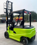 High Capacity Electric Side Loading Forklift For Seamless Warehouse Storage And Tough Construction Sites Built To Smash Heavy Cargo Without Breaking A Sweat, showing rear view with adjustable forks.