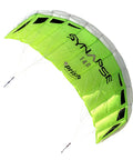 Synapse 140 Dual-Line Parafoil Kite For Kids And Adults, bright Cilantro color, easy setup, durable material, no frame parts