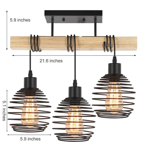Plug In Wall Sconces Set Of Two Farmhouse Style Wall Mounted Lights With Metal Cage Lampshades And Solid Wood Beam, dimensions shown