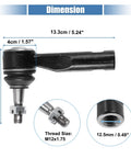 ES800030 Tie Rod End for Chevrolet Cobalt and GM Vehicles Including Equinox HHR G5 Pursuit Torrent Ion Vue XL7 Saturn Lineup Replacement Steering Tie Rod Link for Precise Handling and Smooth Steering, black metal, M12x1.75