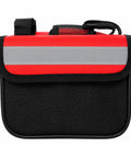 Large Bike Frame Bag For Bikepacking With Rain Cover And Reflective Triangle Bag 16x13x5 CM Zipper Pouch All In One Red