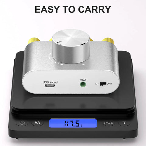 F900S 80W X 2 Bluetooth 5.0 Mini Amplifier For Home Audio Hi Fi Stereo Digital Amp With AUX USB BT Inputs on digital scale
