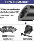 20 Pack 5/16 Inch Black Angle Washers for Cable Railing and Stair Ends, Stainless Steel 30 Degree Beveled Washers for 1/8 Inch Cable Hardware