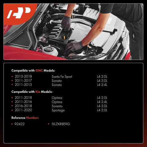 Mechanic installing Iridium Platinum Spark Plugs 4 Pack For Hyundai Santa Fe Sport 2013-2018 2.0L engine