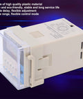 Pro Grade Time Delay Relay Timer Adjustable Cycle Control Module JDM48 11 For Industrial Machinery And Automation Systems AC380V Durable Plastic Housing, white plastic body