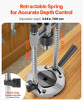 Pro Grade Multi Angle Drill Guide Jig For Woodworking Portable Precision Drilling Guide with retractable spring and depth stop