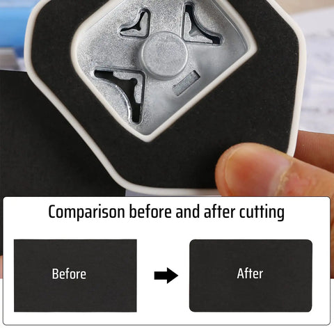 Sleek 3 In 1 Corner Rounder Punch Tool With 4Mm 7Mm 10Mm Radius Settings For Tight Paper Edges Sharp Cardstock Trimming Clean Lamination Finishes And Dope Scrapbook Projects