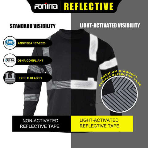 High Visibility Long Sleeve Work Shirt For Construction And Road Work ANSI Class 3 Hi Vis With Durable Reflective Tape