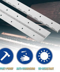 18 Inch Stainless Steel Piano Hinge Set, 2 Pack Continuous Hinge For Cabinets And Doors, Heavy Duty 304 Stainless With Zinc Coated Finish, Rustproof Silver, Built To Last D I Y Project Hardware shown with 18-inch continuous hinges