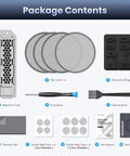 Cooling And Dust Protection Upgrade Kit For PS5 Pro And PS5 Slim With M2 SSD Heatsink Cover Four Fan Dust Filters Port Plugs Brush And Small Tools package contents