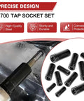 Magnetic Tap Socket Set, 11-Piece Pro Grade Magnetic Socket Adapters For Tap And Die Use with metric and standard tap fit.