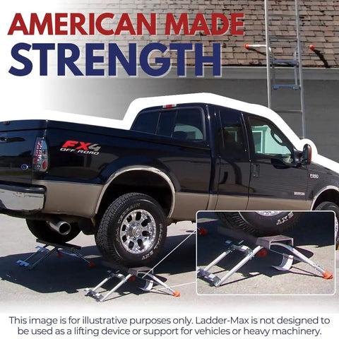 Heavy Duty Ladder Stabilizer For Safer Roof Access And Gutter Protection Fits Most Ladders 19 Inch Safe Work Area American Made
