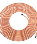 One Quarter Inch Copper-Coated Brake Line Tubing Kit With Flexible Easy-Bend Design coiled on white background