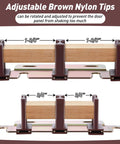 Sliding Closet Door Floor Guide 4 Pack for Universal Track System, Adjustable Width Mount Fits 3/4 to 1-3/8 Inch Thick Doors