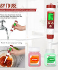 Go To Food pH Meter Digital With Spear Tip Probe for Fermentation hot sauce testing and calibration kit