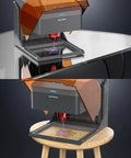 2.5W Laser Engraver Portable Cutter With Acrylic Enclosure, 100x100mm Engraving Area on glass and wooden tables.