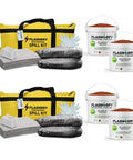No Sweat Auto Spill Rescue Duffle Bag Comes Packed With Twin Organic Coir Fiber Buckets Heavy Duty Absorbent Pads Sorbent Socks Nitrile Gloves And Quick Fix Gear For Any Roadside Emergency.