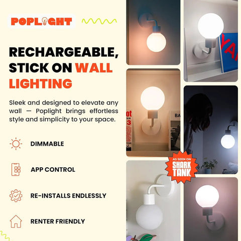 Rechargeable Wireless Wall Sconce With Dimmable LED App Control No Wiring Needed Easy Damage Free Install And Movable Modern Ambient Lighting For Your Home Or Bedroom Decor shown in various settings
