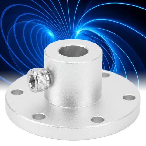 Heavy Duty Fabater Flange Shaft Coupling For 12mm Aluminum Motor Shafts With Hex Screws, showcasing the silver flange and screw detail.
