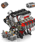 DIY Mini V8 Engine Model Kit With 2718 Pieces, Functional Engine Build for Teens and Adults, STEM Learning Set That Feels Like Real Gearhead Play, Educational Hobby Gift for Curious Makers, assembled plastic V8 engine model