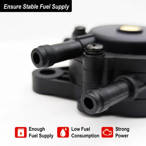 Close-up of Easy Install Fuel Pump With Filter And Hose Kit For Kohler Kawasaki Honda Briggs And Stratton Cub Cadet MTD with connectors