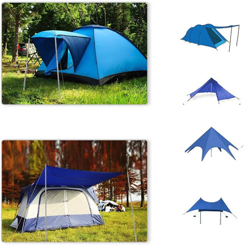 Adjustable Telescopic Tarp Poles For Camping And Hiking, Lightweight Dope Stainless Steel Tent Poles With Rugged Spring Joints