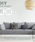 Gold Tapered Oblique Metal Furniture Leg Set Of 4 16 Inch Mid Century Modern Replacement Feet For Gray Couch DIY Home Project