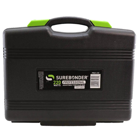 Heavy Duty Adjustable Temperature Hot Glue Gun For Wood Metal Fabric Ceramics 220 To 400 Degrees With carrying case