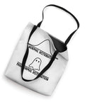 Hella Funny Math And Statistics Ghost Print Canvas Tote Bag Featuring Normal Versus Paranormal Distribution Joke, 16x16 inch.