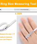 All In One Ring Sizer Kit With Belt And 12 Ring Size Guards For Loose Rings, easy home measuring tool on a finger